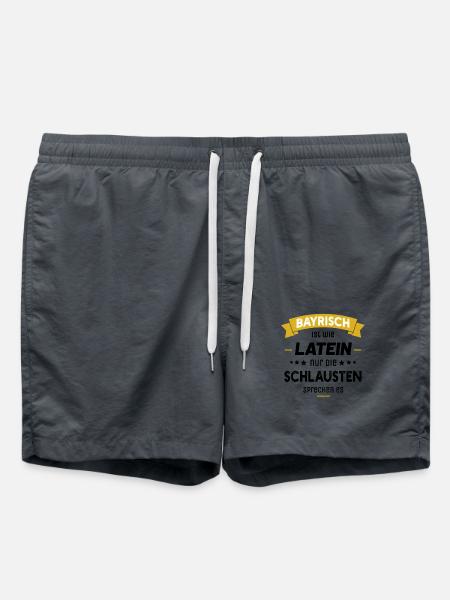 Bayrisch ist wie Latein nur die Schlausten spreche - Badeshorts - Anthrazit