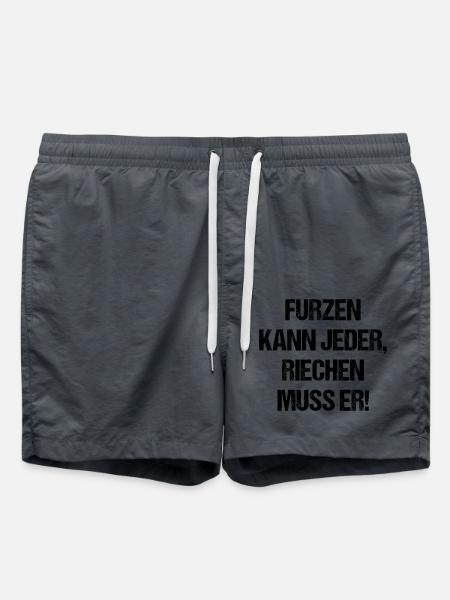 Furzen kann jeder riechen muss er - Badeshorts - Anthrazit