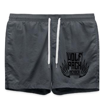 Team Wolf Pack - Swim Trunks - anthracite - Front - AI Model Male 185 light (185cm)