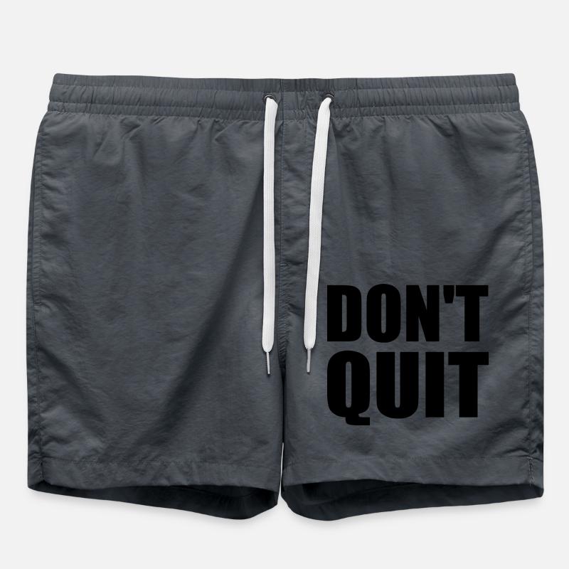 dont quit - Swim Trunks - anthracite