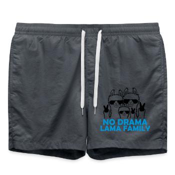 Parents No Drama Llama - Swim Trunks - anthracite - Front - AI Model Male 185 light (185cm)