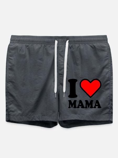 I love mama - Swim Trunks - anthracite