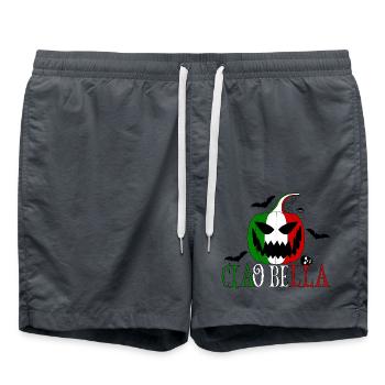 Helloween Italien Ciao Bella - Badeshorts - Anthrazit - Vorne - AI Model Male 185 light (185cm)