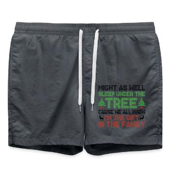 All know i'm the gift in the family - Swim Trunks - anthracite - Front - AI Model Male 185 light (185cm)
