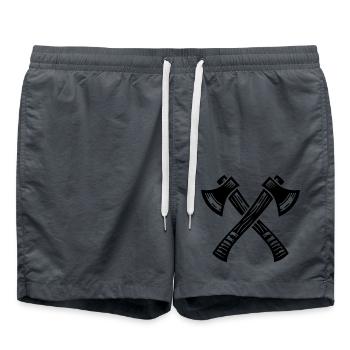Hache croisée - Short de bain - charbon - Devant - AI Model Male 185 light (185cm)