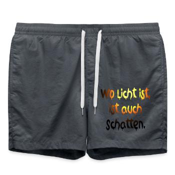 Là où il y a de la lumière, il y a aussi de l’ombre - Short de bain - charbon - Devant - AI Model Male 185 light (185cm)
