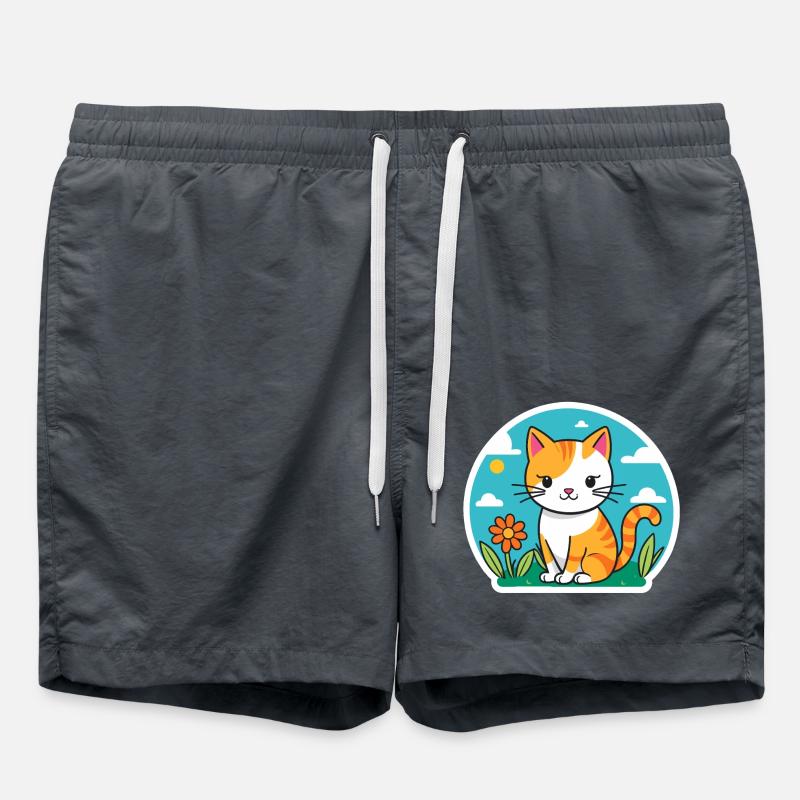 chaton mignon - Short de bain - charbon