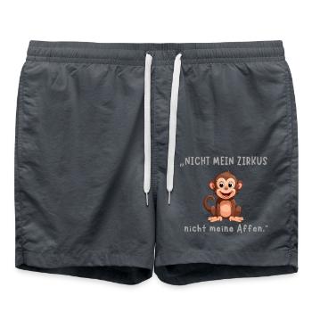 Nicht mein Zirkus nicht mein Affe - Badeshorts - Anthrazit - Vorne - AI Model Male 185 light (185cm)