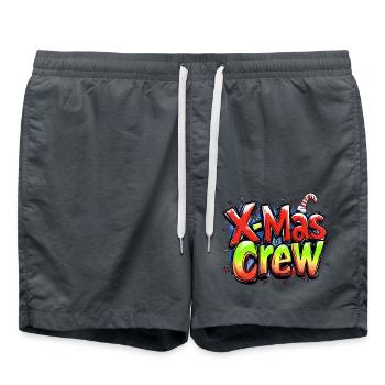 X-Mas Crew Christmassy - Swim Trunks - anthracite - Front - AI Model Male 185 light (185cm)