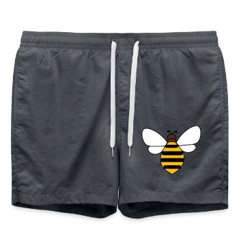 Biene - Badeshorts - Anthrazit - Vorne - AI Model Male 185 light (185cm)