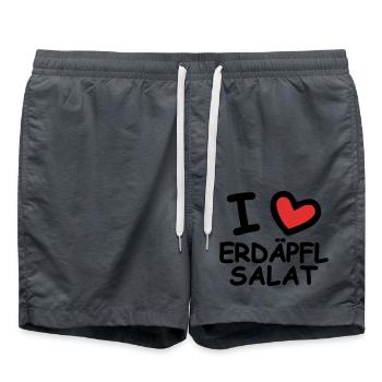 J’adore la salade de pommes de terre - Short de bain - charbon - Devant - AI Model Male 185 light (185cm)