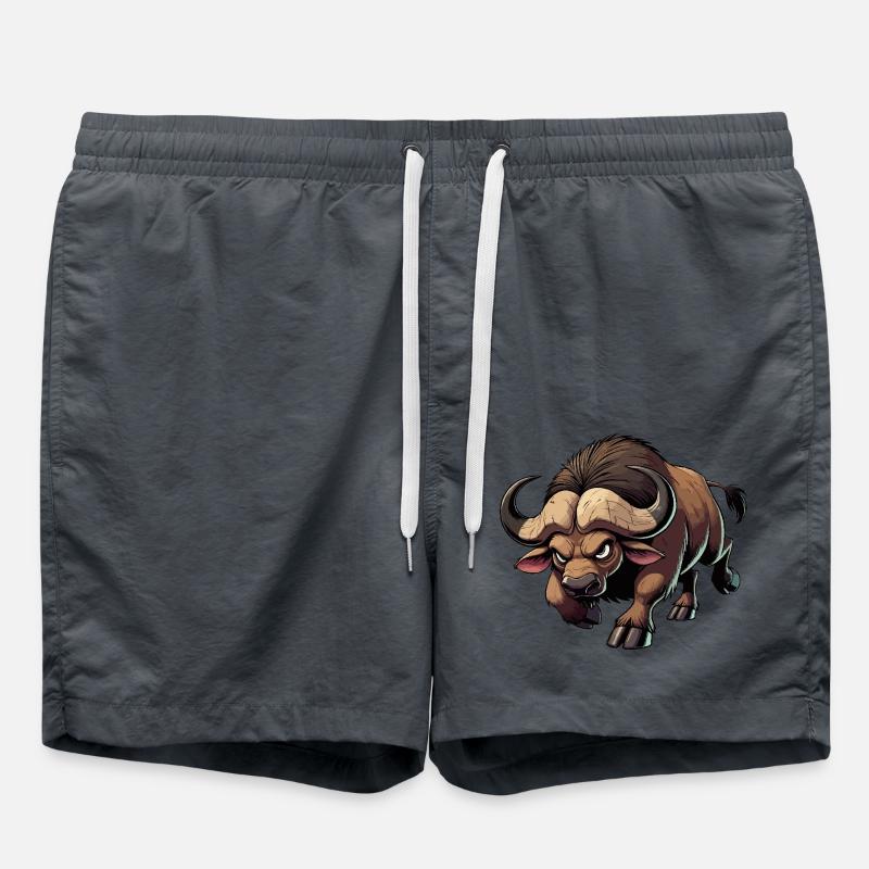Kapbüffel heftig - Badeshorts - Anthrazit
