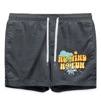 Kitesurf Kitesurfer Kiteboard - Badeshorts - Anthrazit - Vorne - AI Model Male 185 light (185cm)