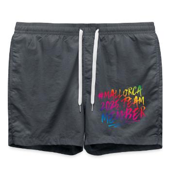 Mallorca 2025 Team Colorful - Swim Trunks - anthracite - Front - AI Model Male 185 light (185cm)