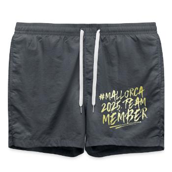 Mallorca 2025 Team - Badeshorts - Anthrazit - Vorne - AI Model Male 185 light (185cm)