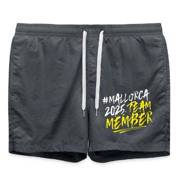Mallorca 2025 Team - Badeshorts - Anthrazit - Vorne - AI Model Male 185 light (185cm)