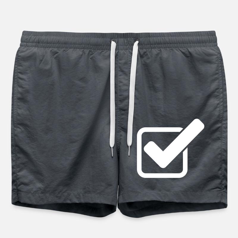 Check Tick Icon - Swim Trunks - anthracite