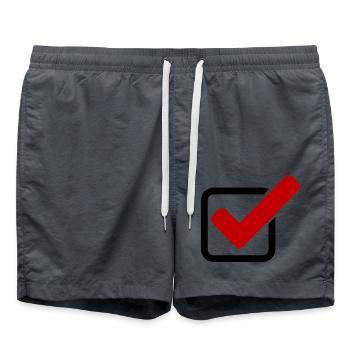 Cochez Tick Icon - Short de bain - charbon - Devant - AI Model Male 185 light (185cm)