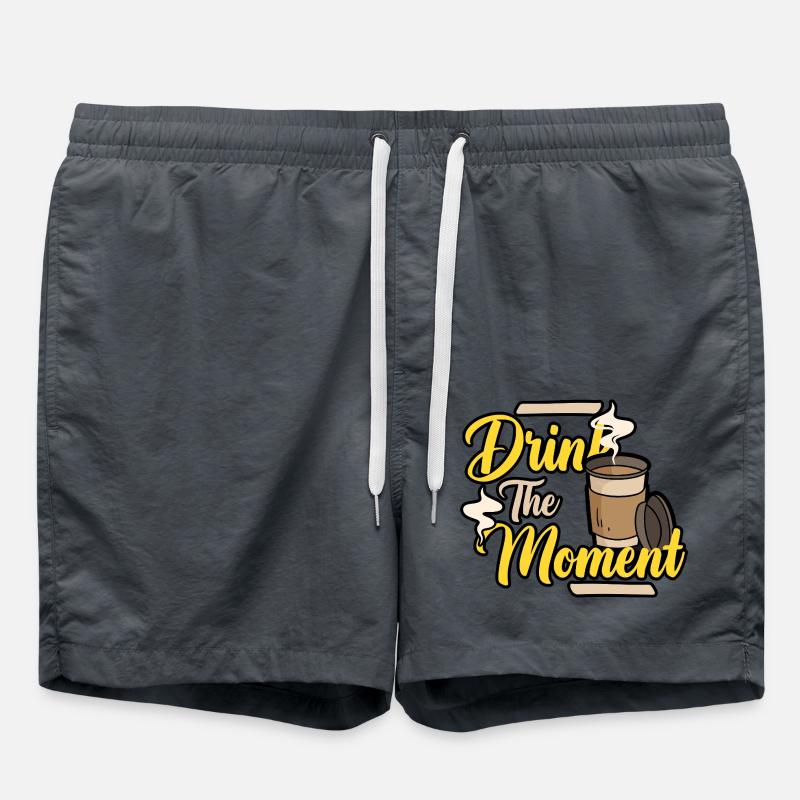 Kaffeepause - Badeshorts - Anthrazit