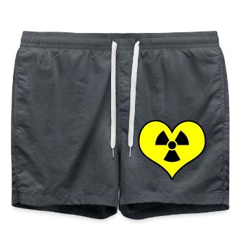 Rayonnement d’amour - Short de bain - charbon - Devant - AI Model Male 185 light (185cm)