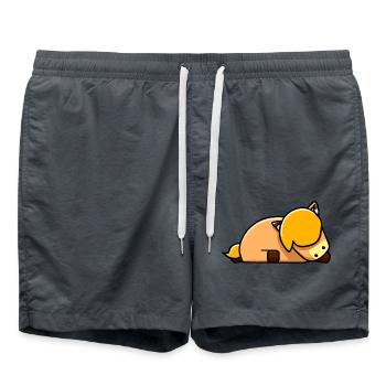 Joli cheval dort - Short de bain - charbon - Devant - AI Model Male 185 light (185cm)