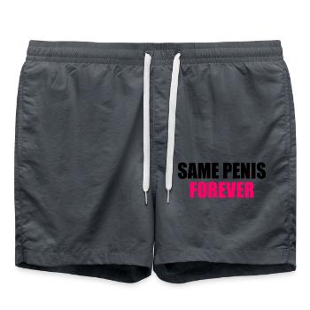 Same penis forever - Badeshorts - Anthrazit - Vorne - AI Model Male 185 light (185cm)
