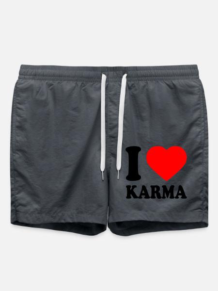 I love karma - Badeshorts - Anthrazit