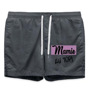 Alles Gute zum Geburtstag Oma - Badeshorts - Anthrazit - Vorne - AI Model Male 185 light (185cm)
