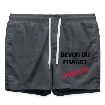 Bevor du fragst Abgelehnt - Badeshorts - Anthrazit - Vorne - AI Model Male 185 light (185cm)