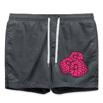viele himbeeren beeren lecker - Badeshorts - Anthrazit - Vorne - AI Model Male 185 light (185cm)