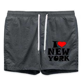 New York - I Love New York - I love new york - Swim Trunks - anthracite - Front - AI Model Male 185 light (185cm)