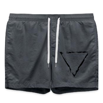 cadre triangle bordure décorative cool design sty - Short de bain - charbon - Devant - AI Model Male 185 light (185cm)