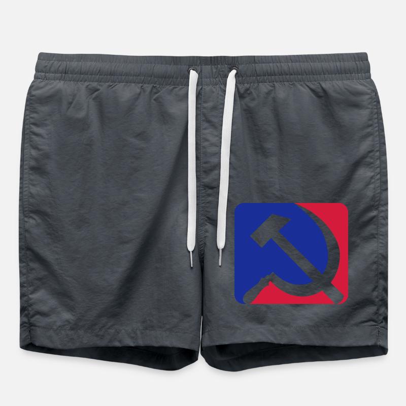 Red blue communism - Swim Trunks - anthracite