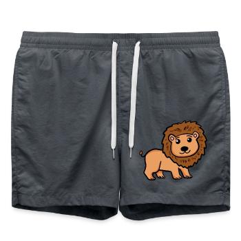 Lion doux pour enfants - Lion doux pour bébés - Short de bain - charbon - Devant - AI Model Male 185 light (185cm)