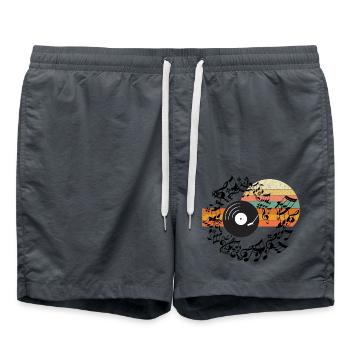 Musical Notes Music Musicians Sheet Music Keys Sheet Music Notes - Swim Trunks - anthracite - Front - AI Model Male 185 light (185cm)