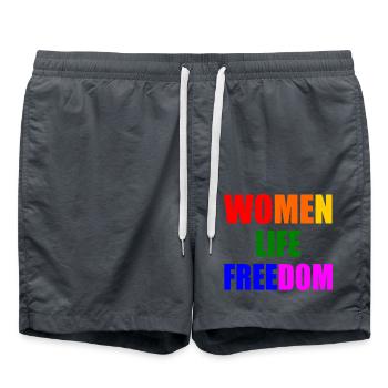 Women life freedom - Badeshorts - Anthrazit - Vorne - AI Model Male 185 light (185cm)
