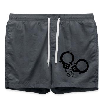 Handcuffs 2 - Swim Trunks - anthracite - Front - AI Model Male 185 light (185cm)