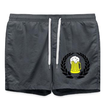 bier wappen 02 - Badeshorts - Anthrazit - Vorne - AI Model Male 185 light (185cm)