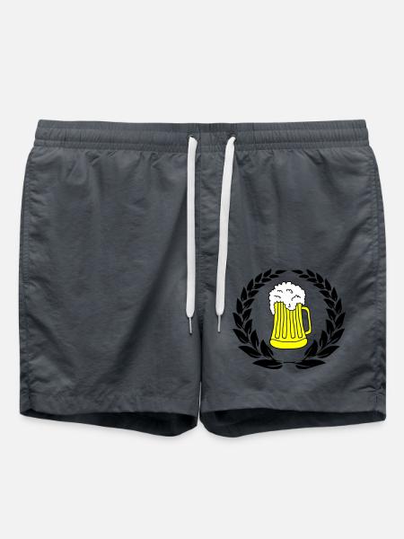bier wappen 02 - Badeshorts - Anthrazit