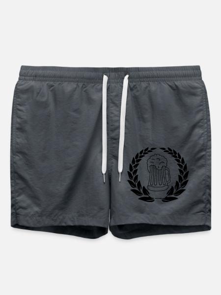 bier wappen 01 - Badeshorts - Anthrazit