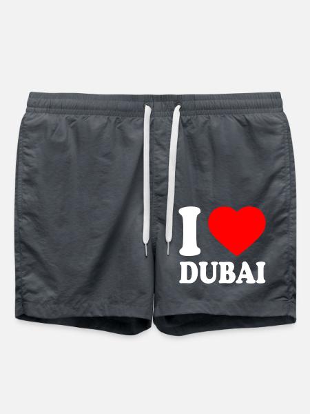 I love Dubai - Swim Trunks - anthracite