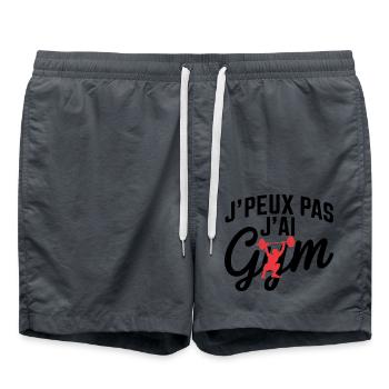 I can't I have gym - Swim Trunks - anthracite - Front - AI Model Male 185 light (185cm)