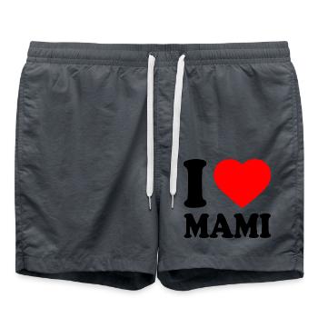 I love mami - Short de bain - charbon - Devant - AI Model Male 185 light (185cm)