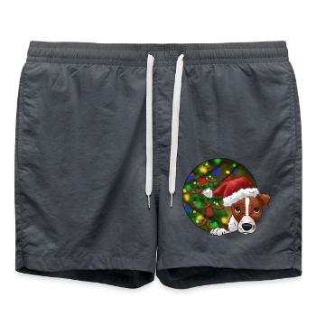 Russel Christmas - Badeshorts - Anthrazit - Vorne - AI Model Male 185 light (185cm)