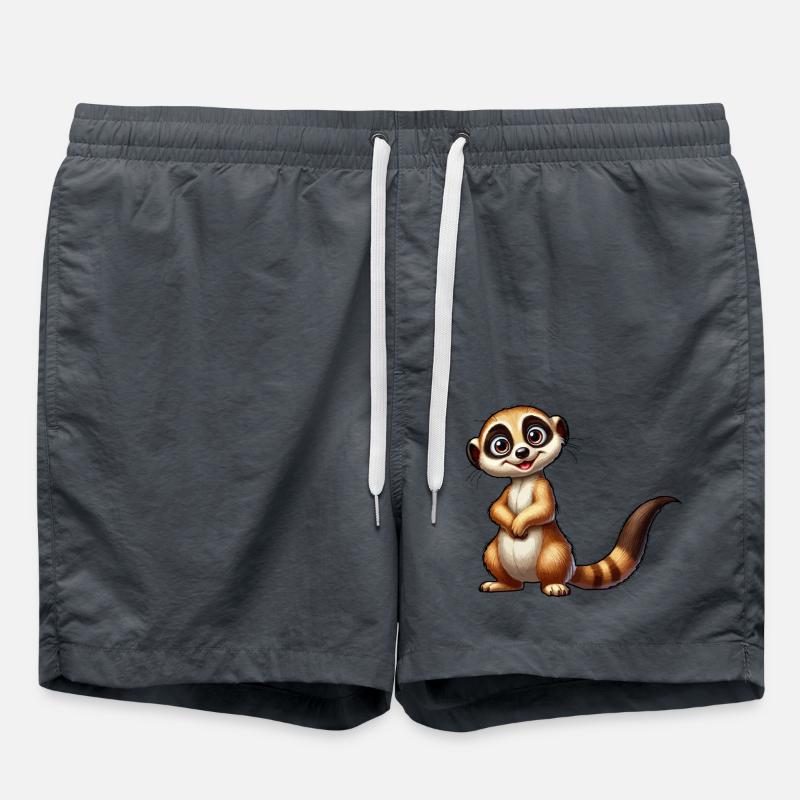 Erdmännchen - Badeshorts - Anthrazit