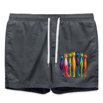 Cat - Badeshorts - Anthrazit - Vorne - AI Model Male 185 light (185cm)