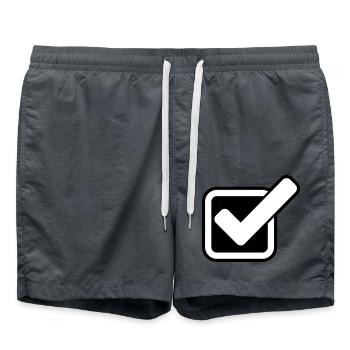 Tick Icône de coche - Short de bain - charbon - Devant - AI Model Male 185 light (185cm)
