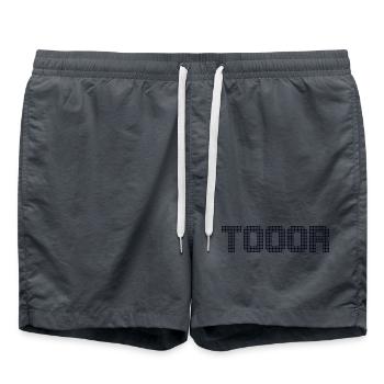 Goal Tor Fussball Fan - Badeshorts - Anthrazit - Vorne - AI Model Male 185 light (185cm)
