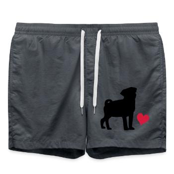 Mops - Badeshorts - Anthrazit - Vorne - AI Model Male 185 light (185cm)