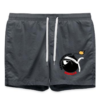 Testa Mora génétiquement Ribellu Corse azezzu - Short de bain - charbon - Devant - AI Model Male 185 light (185cm)